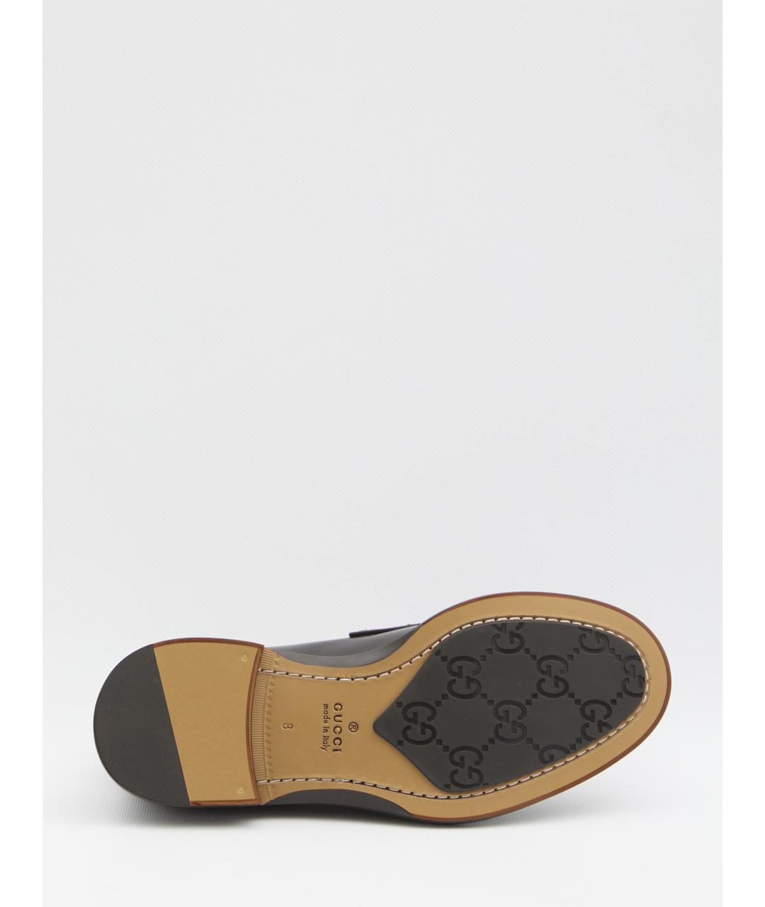 GUCCI Черные кожаные лоферы, фото 4