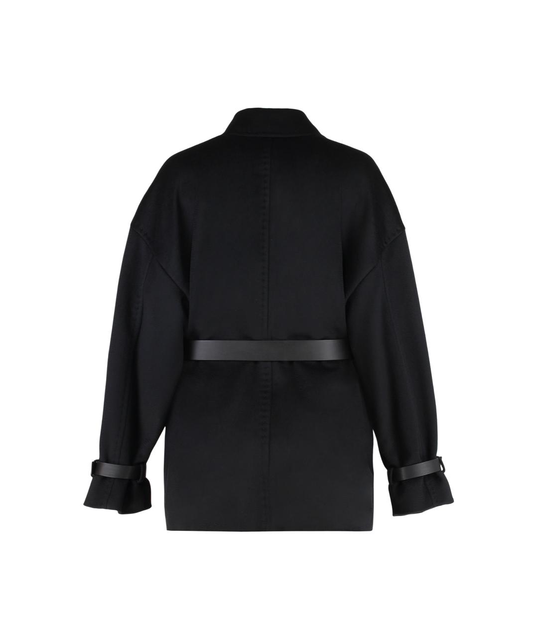 MAX MARA STUDIO Черное шерстяное пальто, фото 2