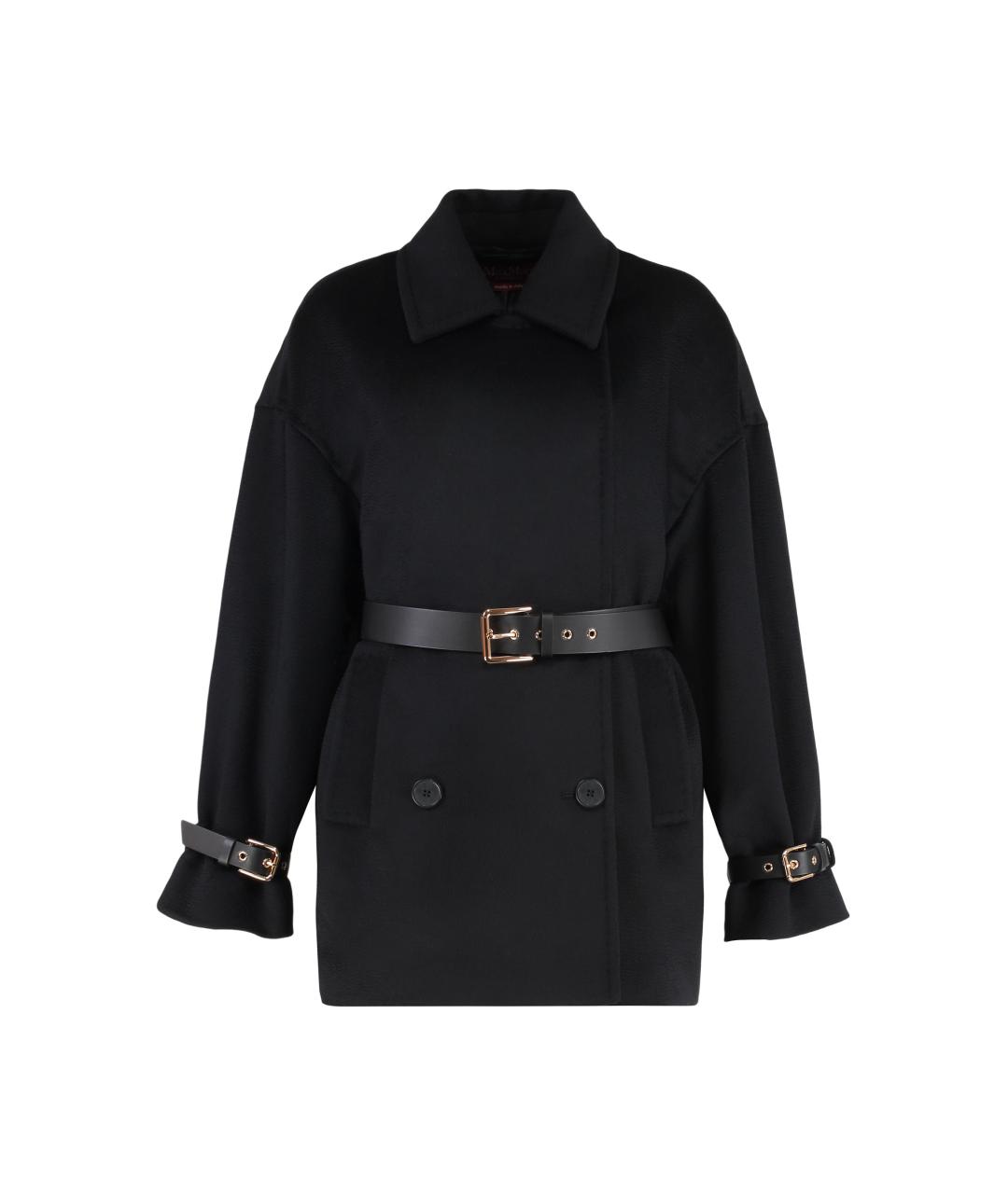MAX MARA STUDIO Черное шерстяное пальто, фото 1