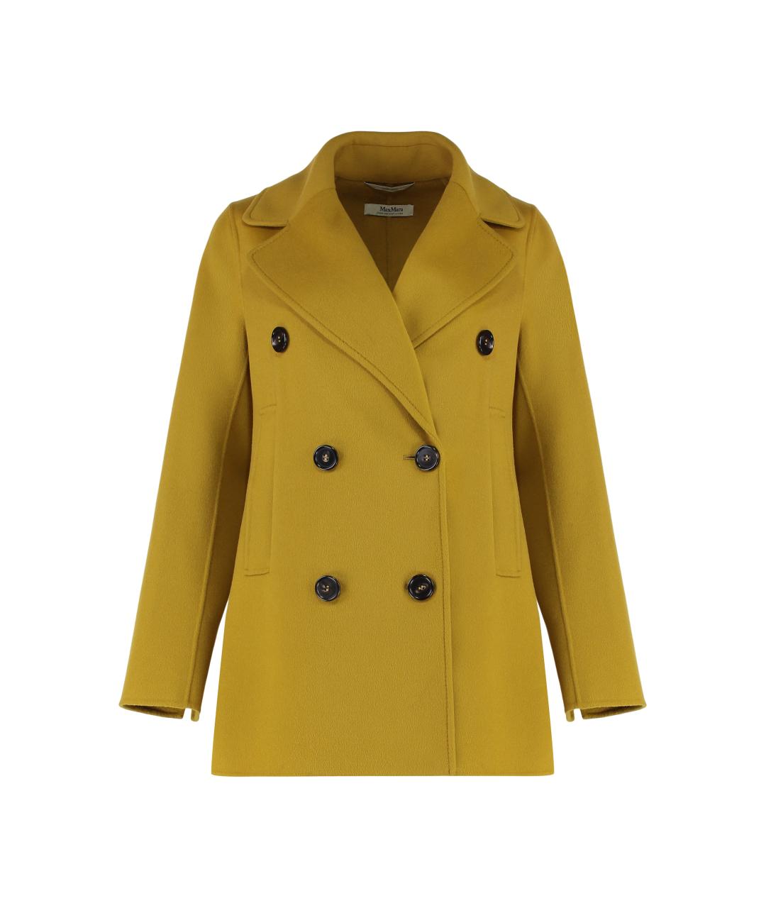 'S MAX MARA Горчичное шерстяное пальто, фото 1