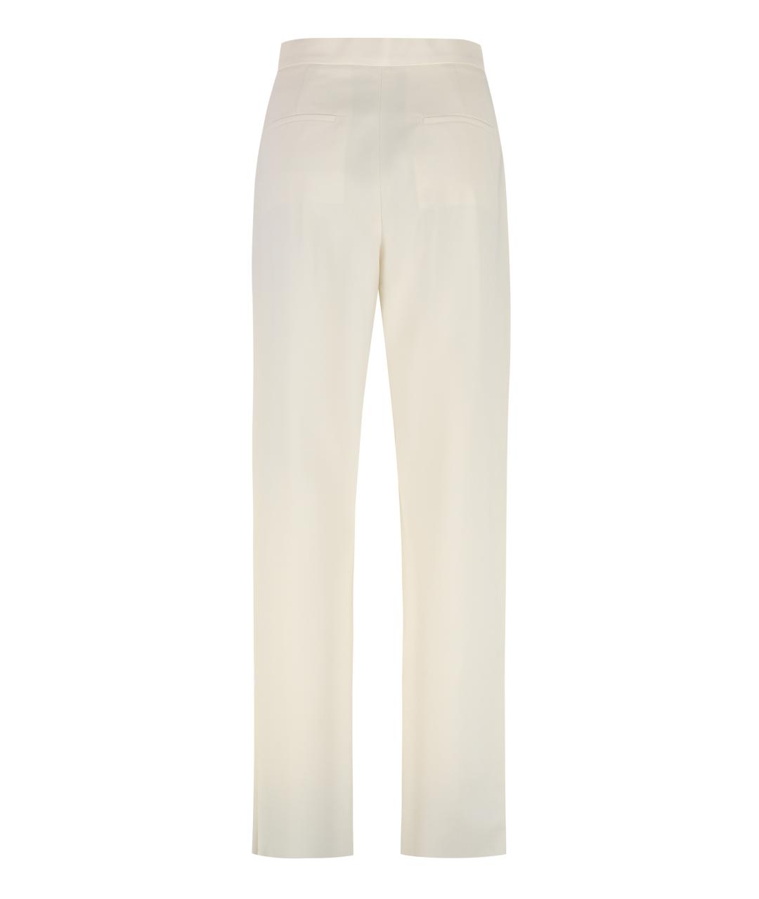 MAX MARA Белые хлопковые прямые брюки, фото 2