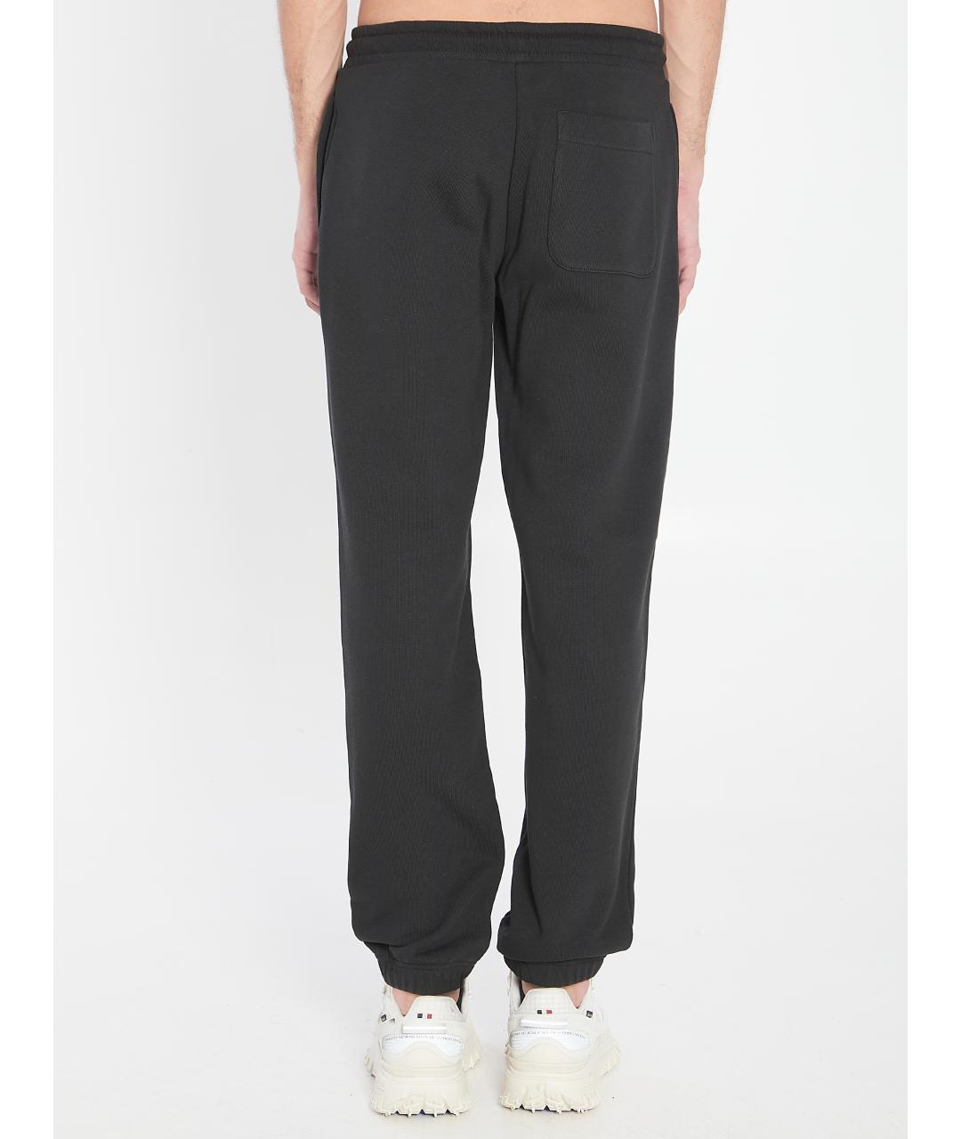 MONCLER Черные хлопковые повседневные брюки, фото 4