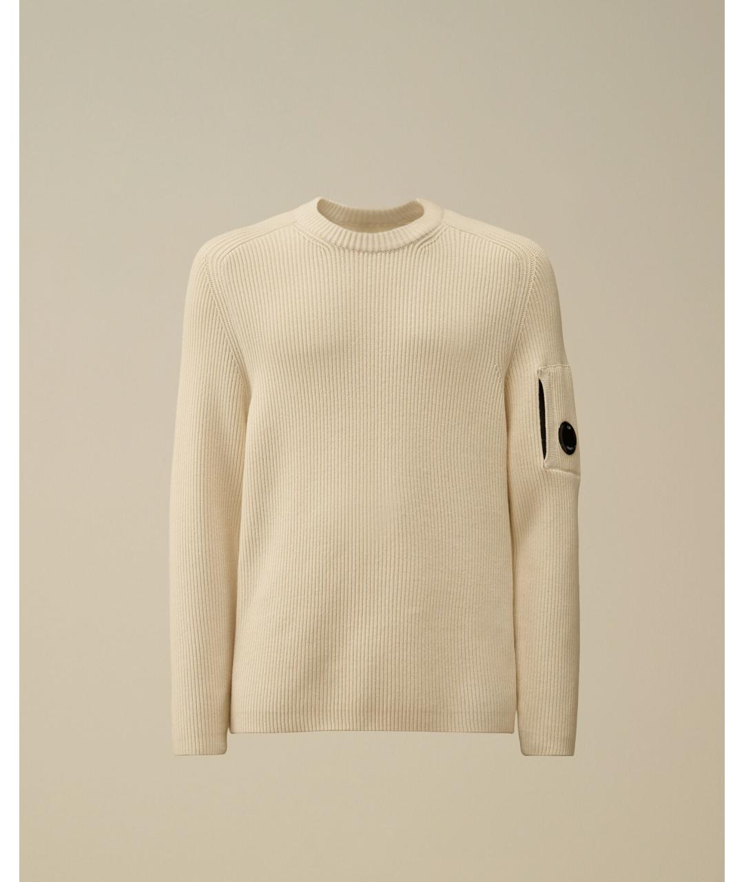 CP COMPANY Белый хлопковый джемпер / свитер, фото 5