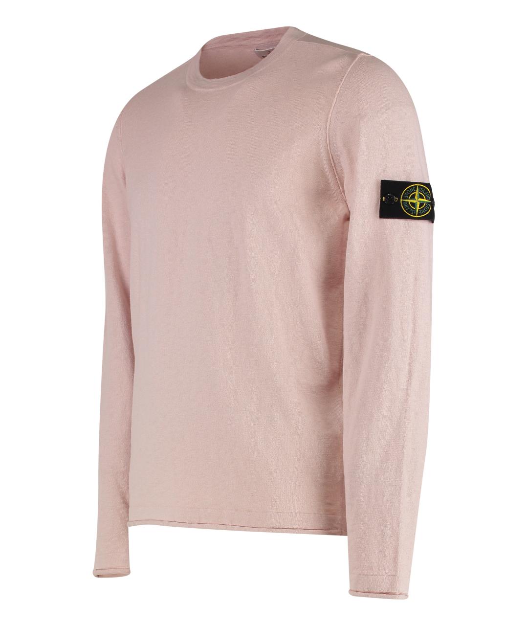 STONE ISLAND Розовый хлопковый джемпер / свитер, фото 3