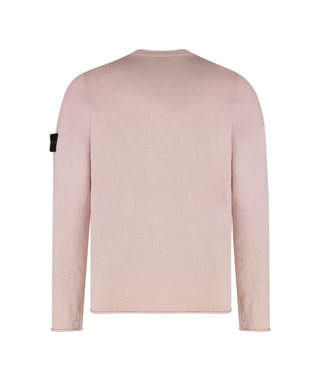 STONE ISLAND Розовый хлопковый джемпер / свитер, фото 2