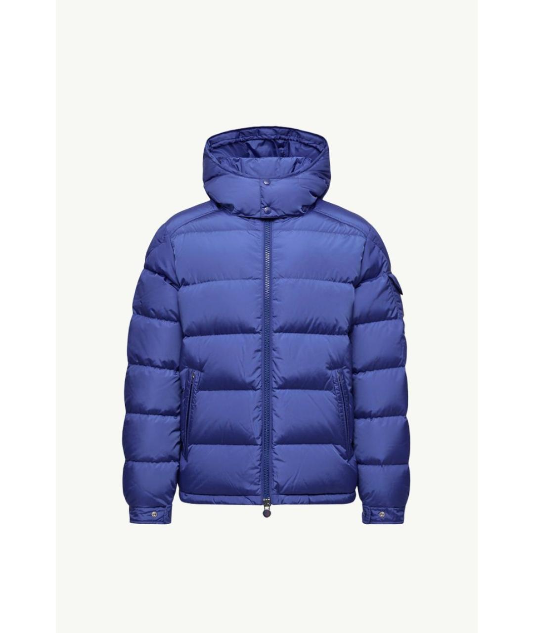 MONCLER Синий полиамидовый пуховик, фото 6