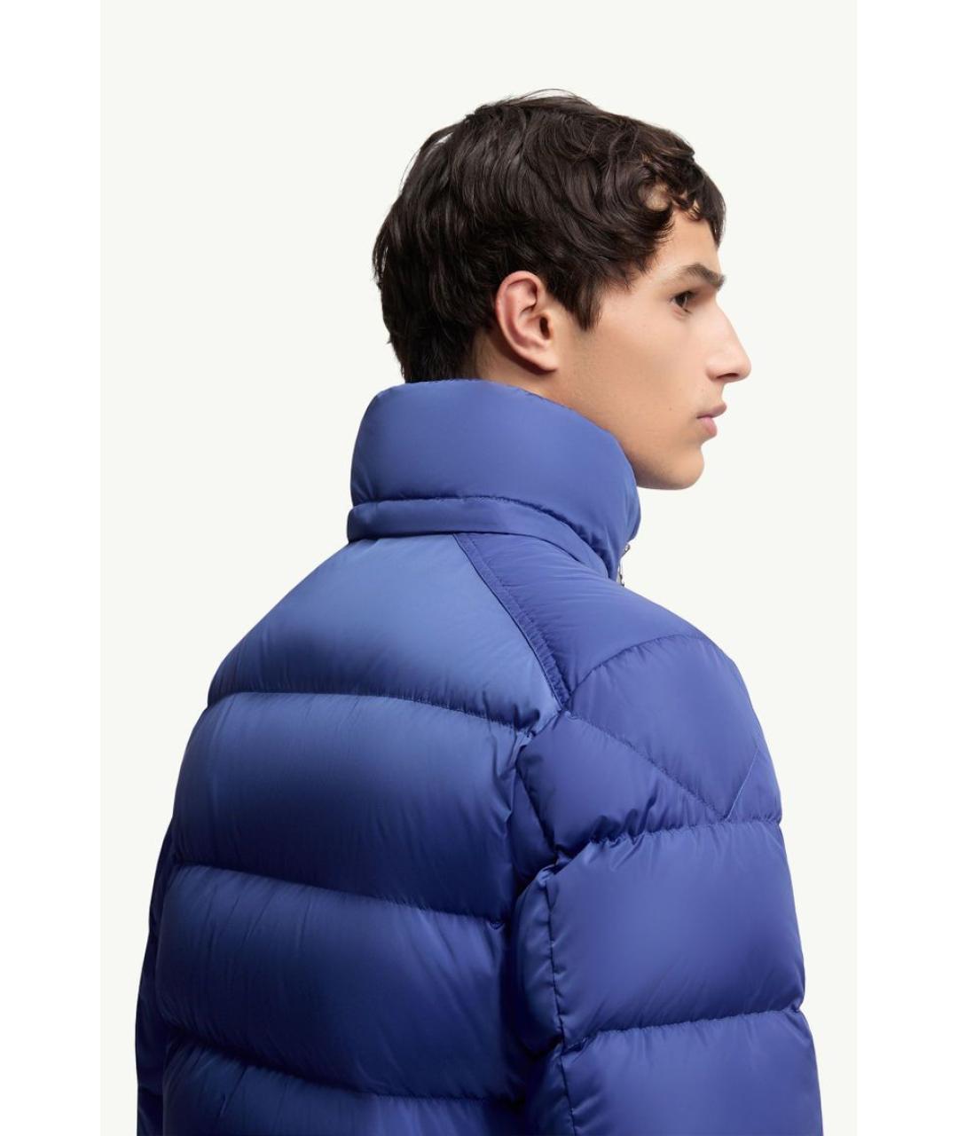MONCLER Синий полиамидовый пуховик, фото 5