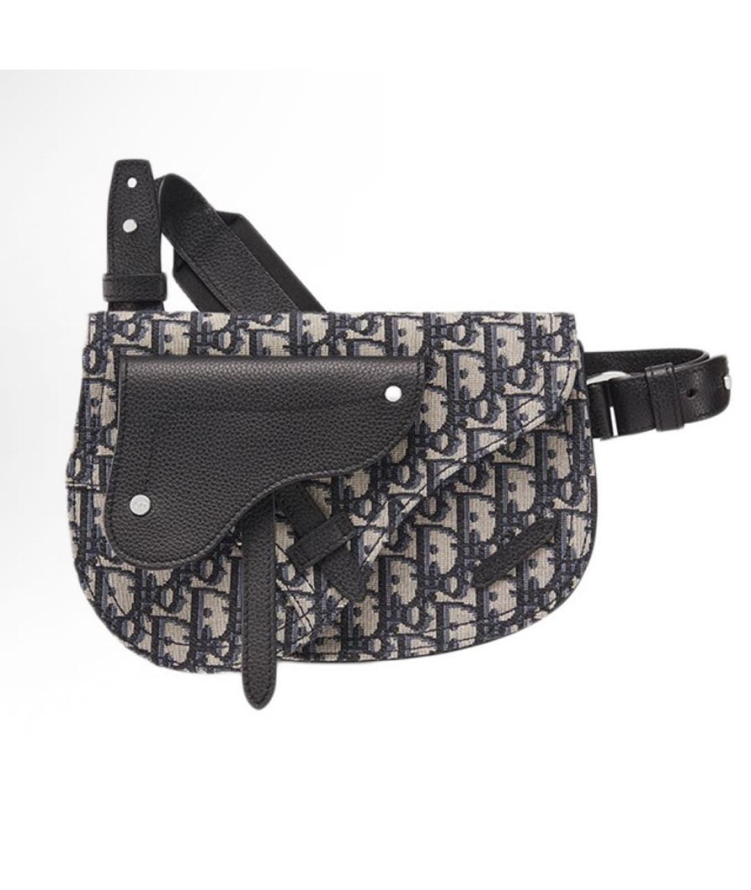 CHRISTIAN DIOR Антрацитовая сумка на плечо, фото 1