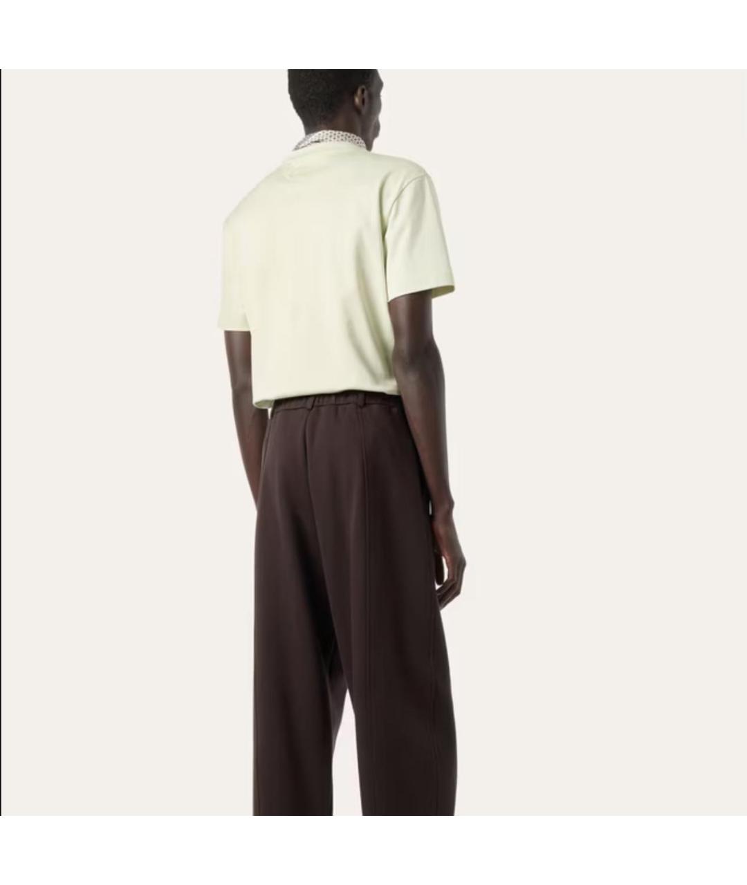 LORO PIANA Салатовая хлопковая футболка, фото 3