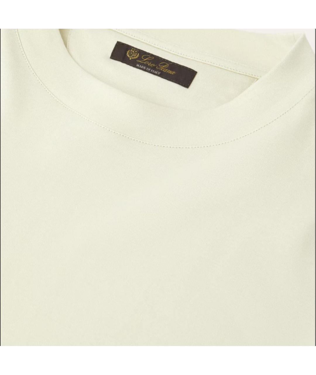 LORO PIANA Салатовая хлопковая футболка, фото 4