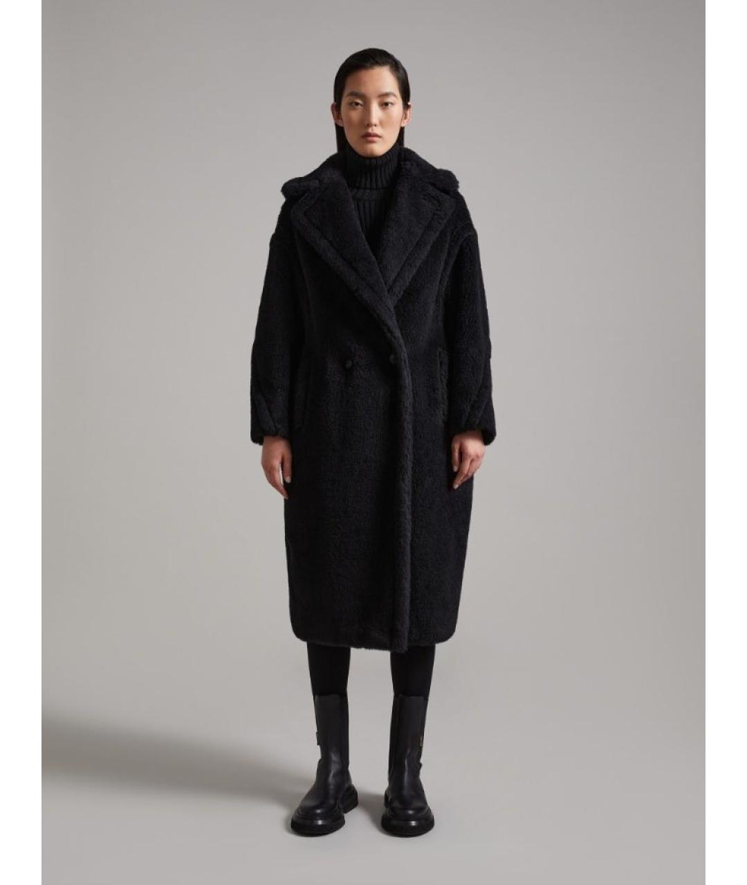 MAX MARA Черное шерстяное пальто, фото 2