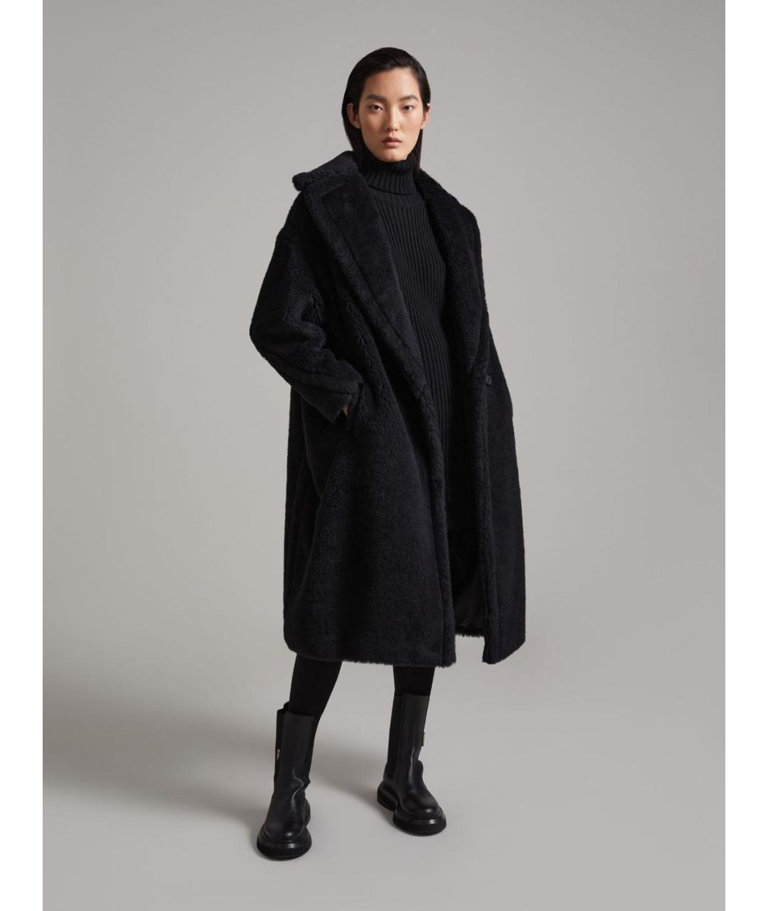 MAX MARA Черное шерстяное пальто, фото 5