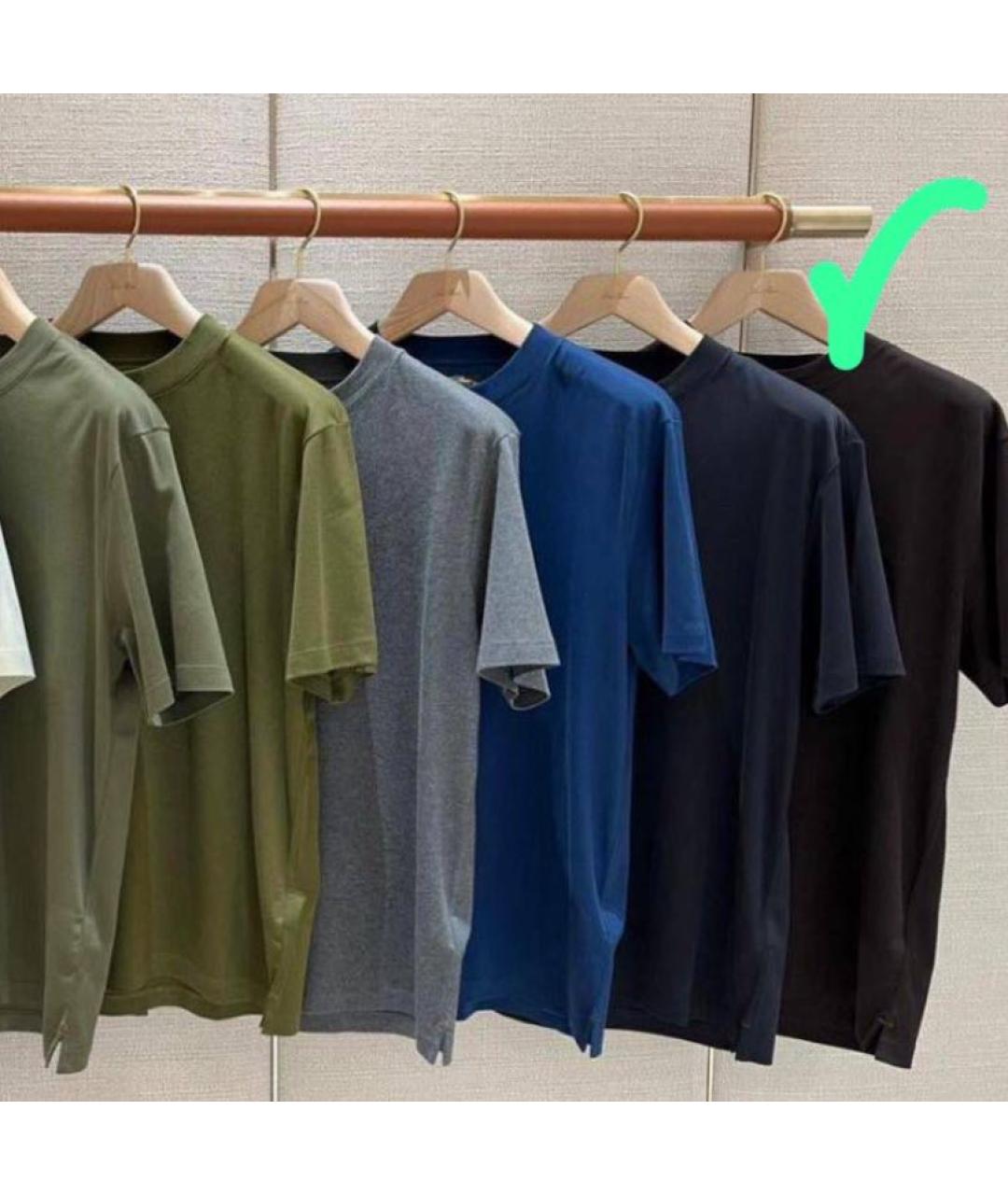 LORO PIANA Коричневая хлопковая футболка, фото 7
