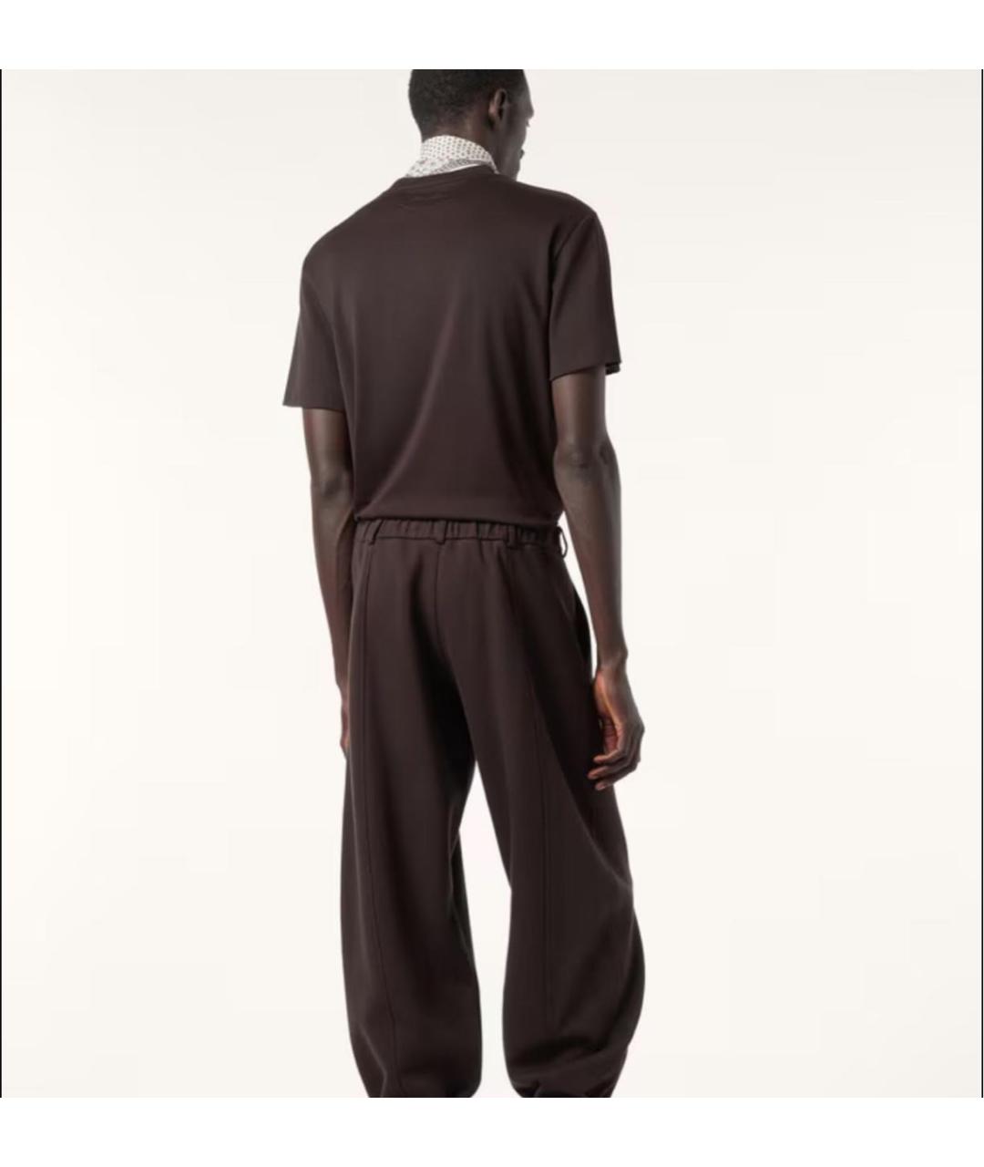 LORO PIANA Коричневая хлопковая футболка, фото 6