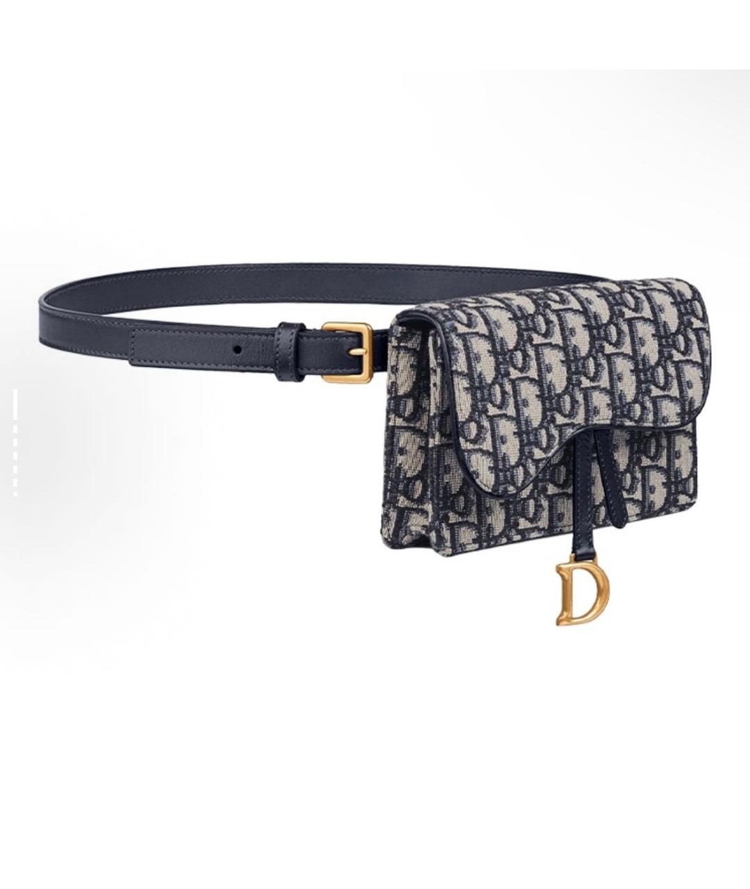 CHRISTIAN DIOR Темно-синяя поясная сумка, фото 2