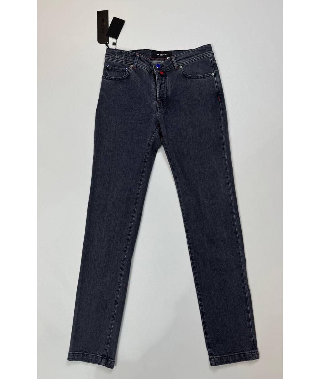 KITON Хлопко-эластановые прямые джинсы, фото 5