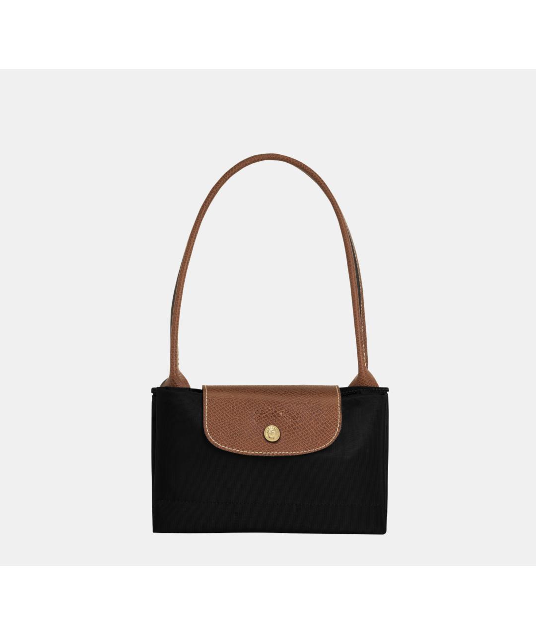 LONGCHAMP Черная кожаная сумка тоут, фото 5