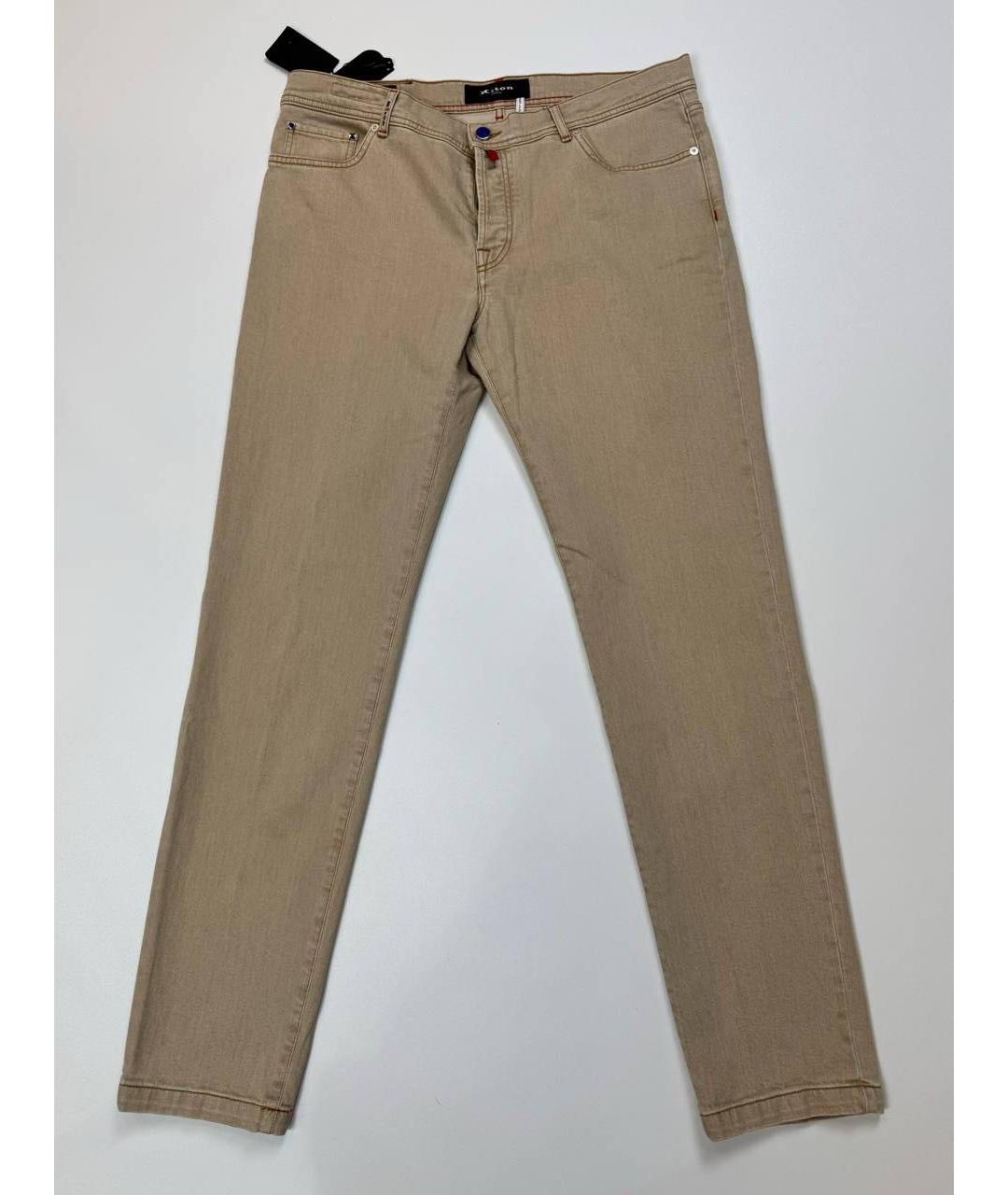 KITON Хлопко-эластановые прямые джинсы, фото 5