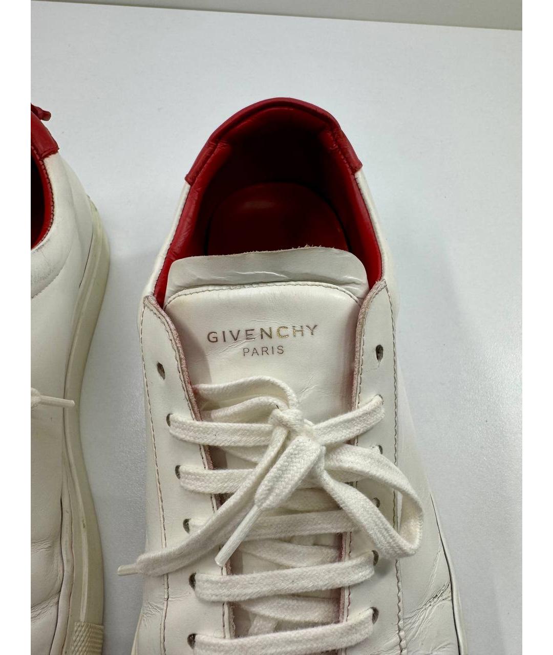 GIVENCHY Белые кожаные низкие кроссовки / кеды, фото 6