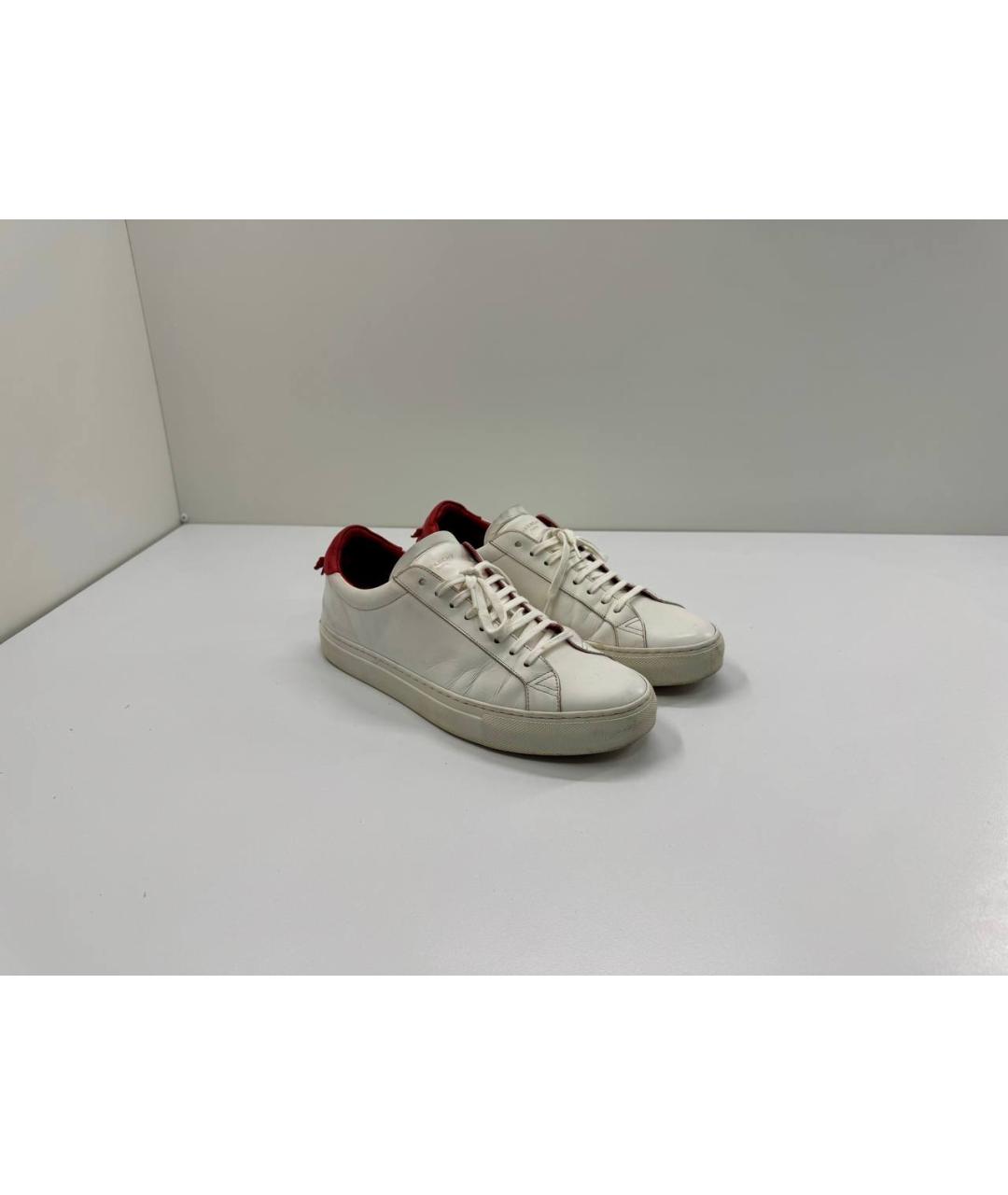 GIVENCHY Белые кожаные низкие кроссовки / кеды, фото 8