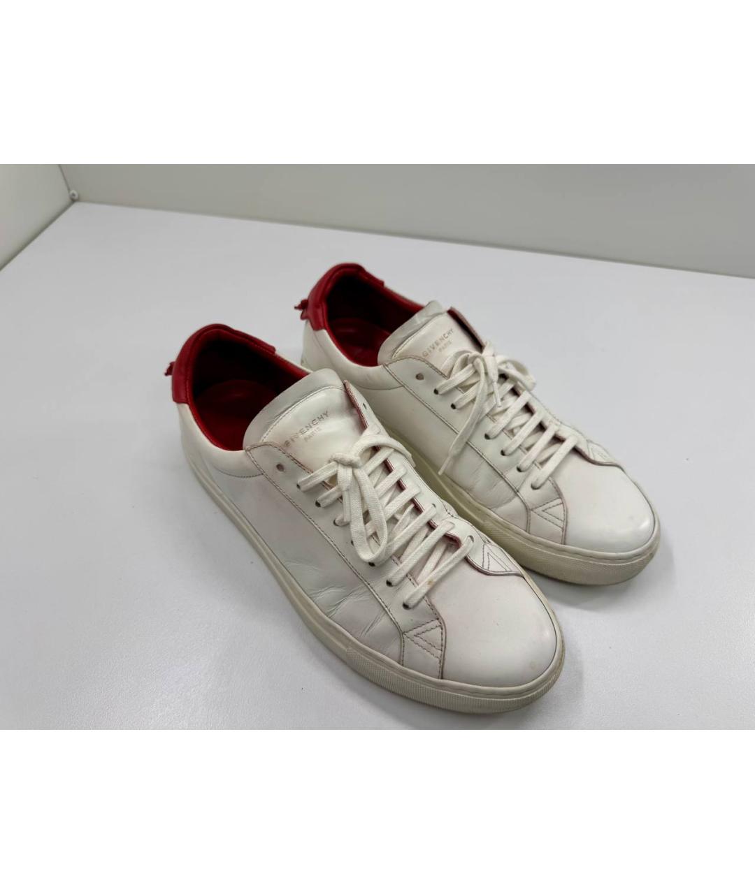 GIVENCHY Белые кожаные низкие кроссовки / кеды, фото 3