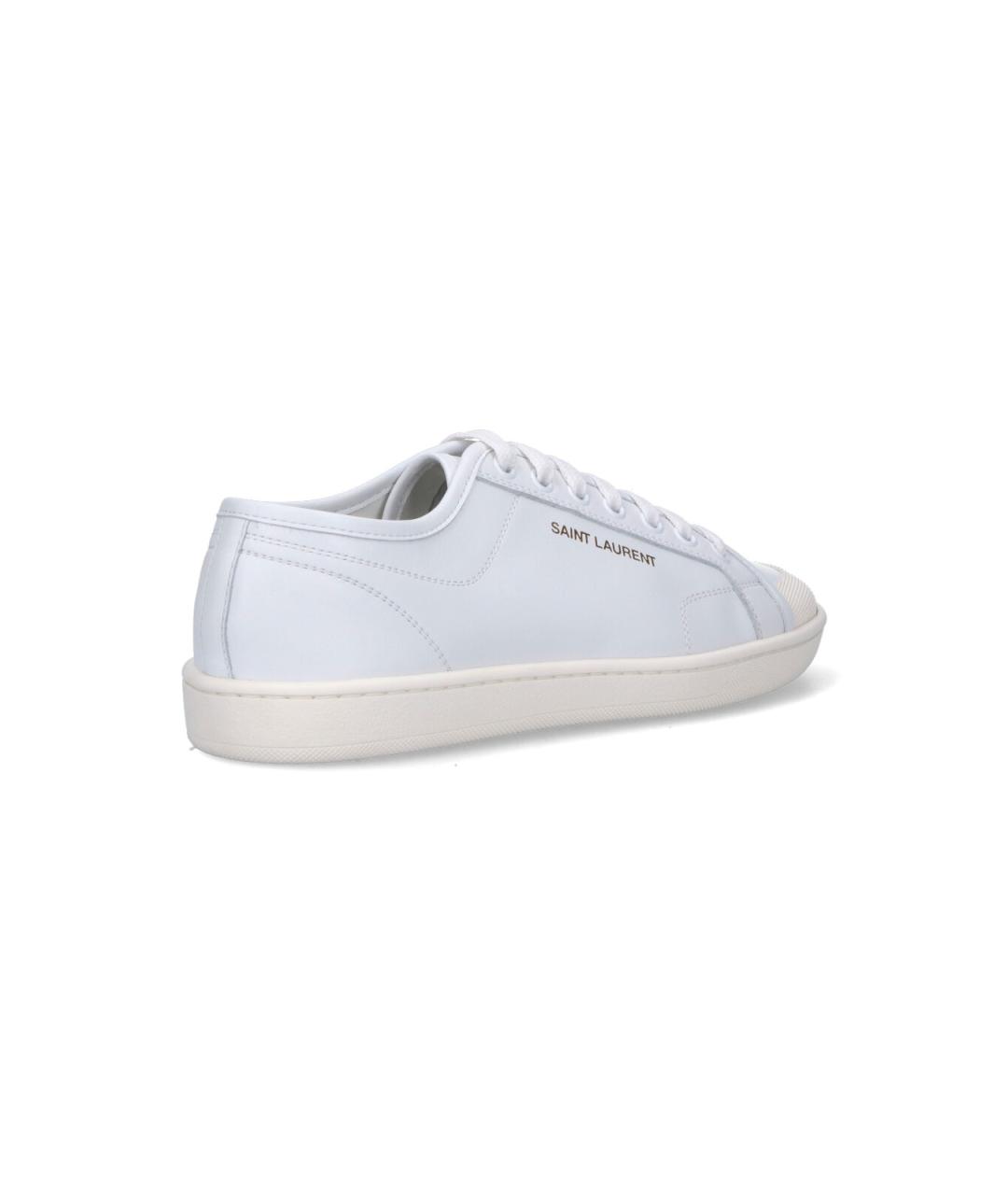SAINT LAURENT Белые низкие кроссовки / кеды, фото 4