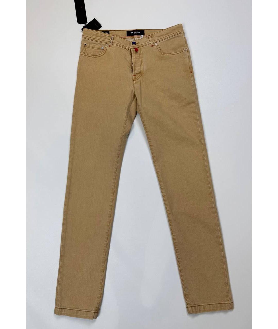 KITON Хлопко-эластановые прямые джинсы, фото 5