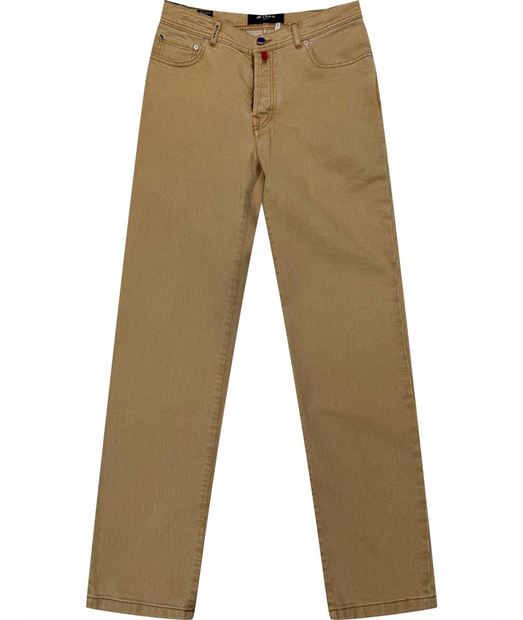 KITON Хлопко-эластановые прямые джинсы, фото 1