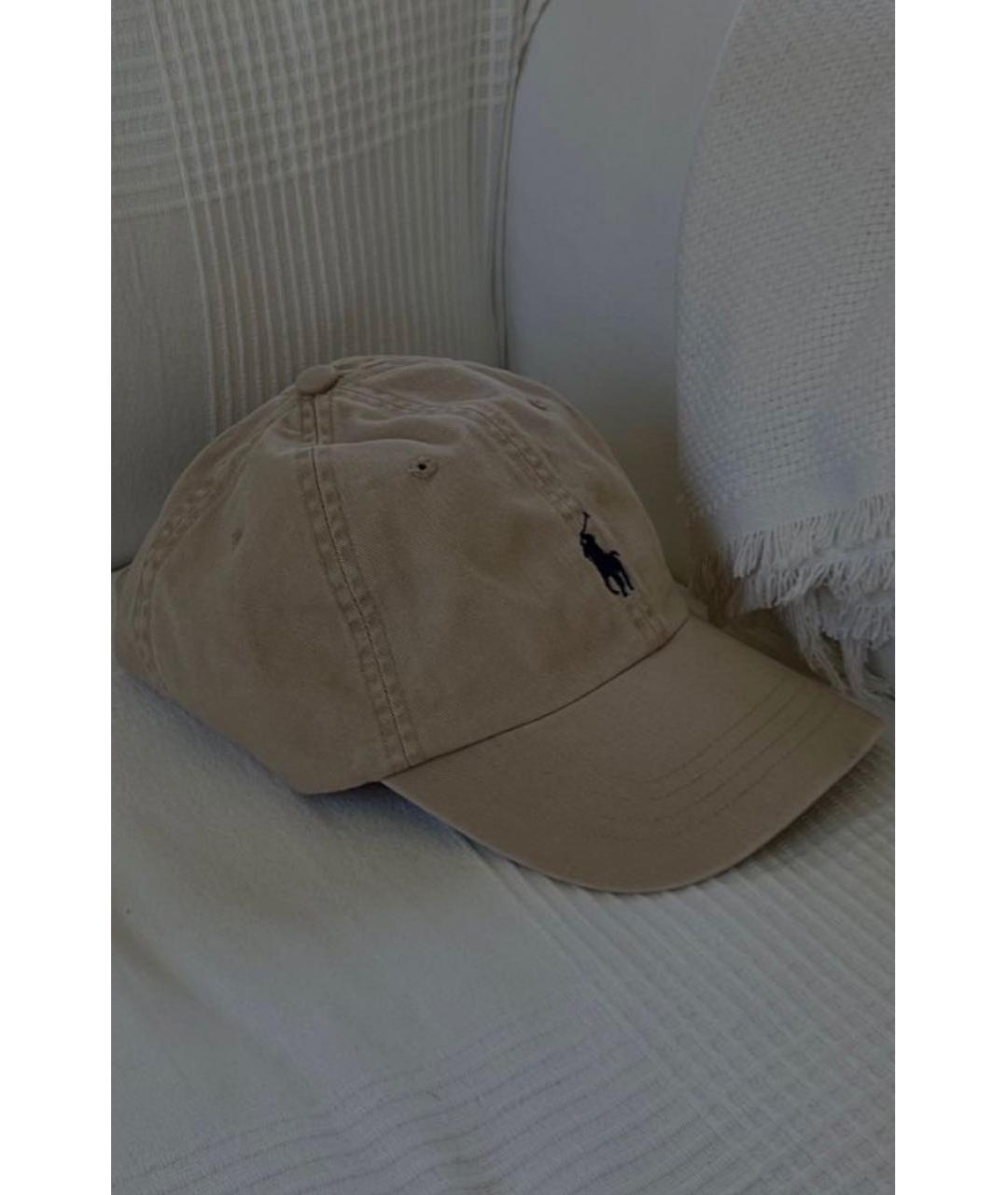 POLO RALPH LAUREN Бежевая хлопковая кепка, фото 4