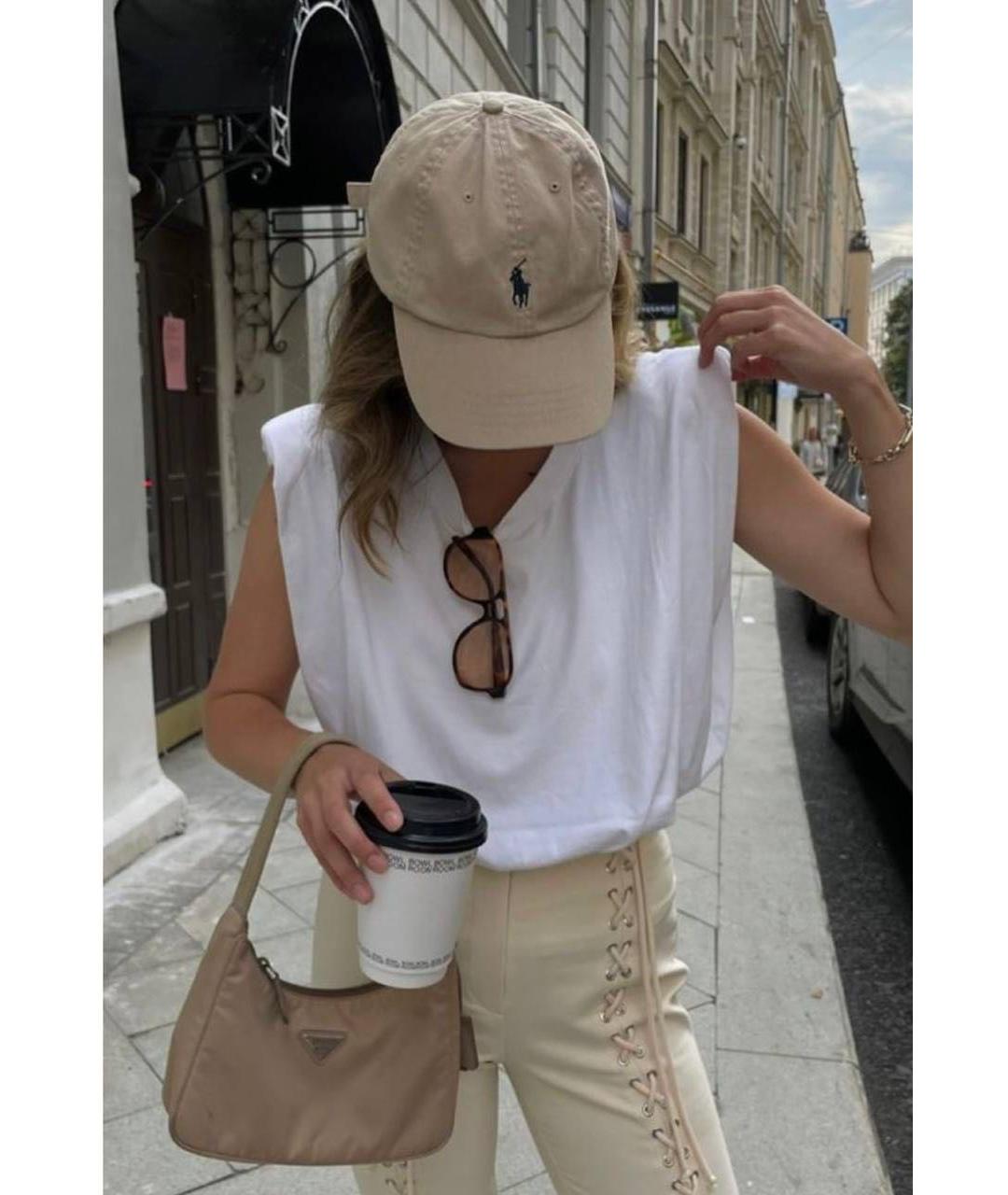 POLO RALPH LAUREN Бежевая хлопковая кепка, фото 5