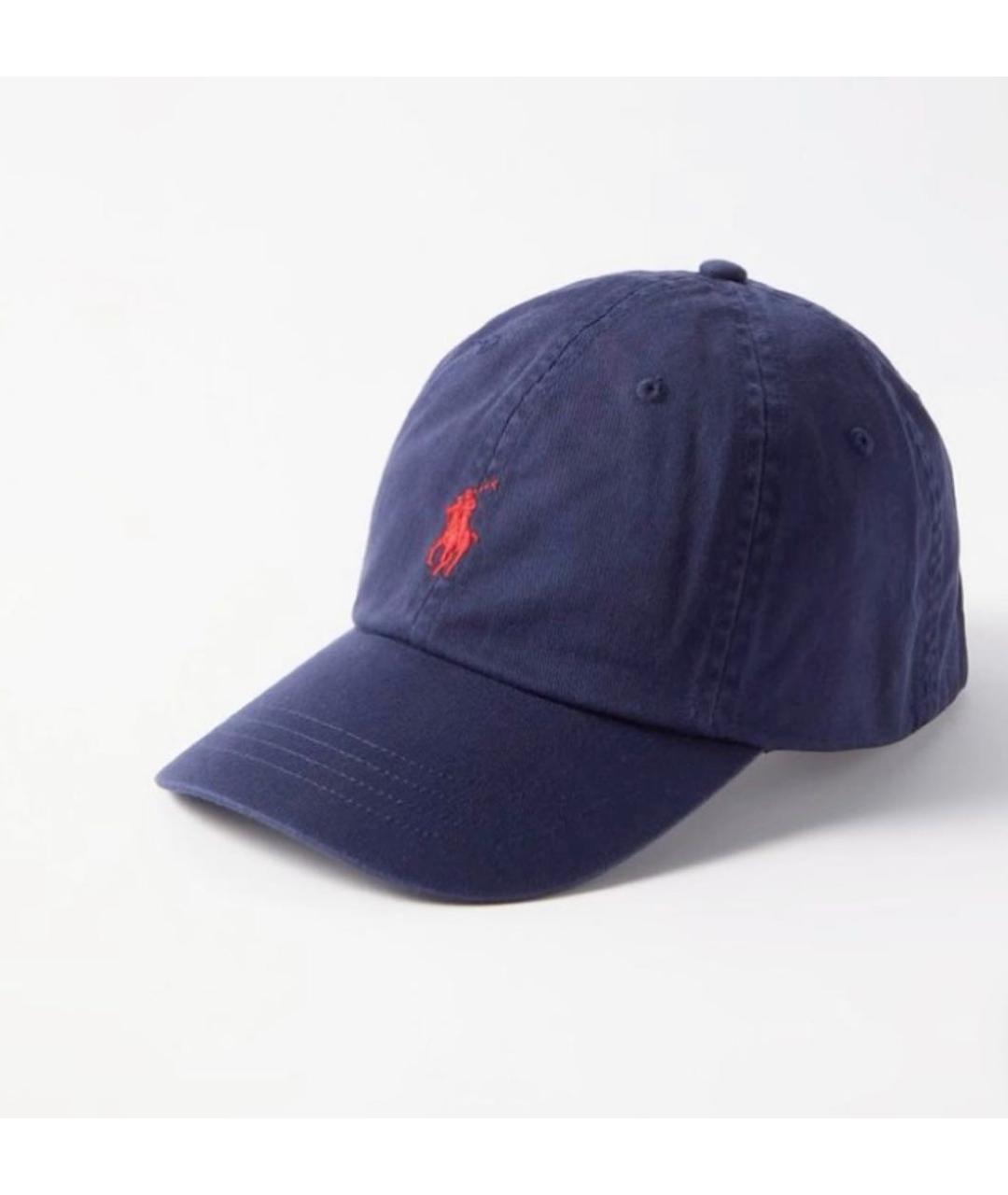 POLO RALPH LAUREN Темно-синяя хлопковая кепка/бейсболка, фото 4