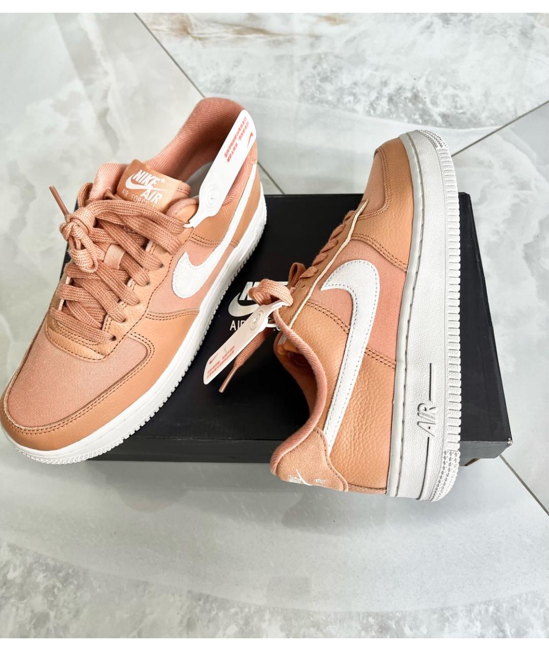 NIKE Коралловые кожаные кроссовки, фото 5