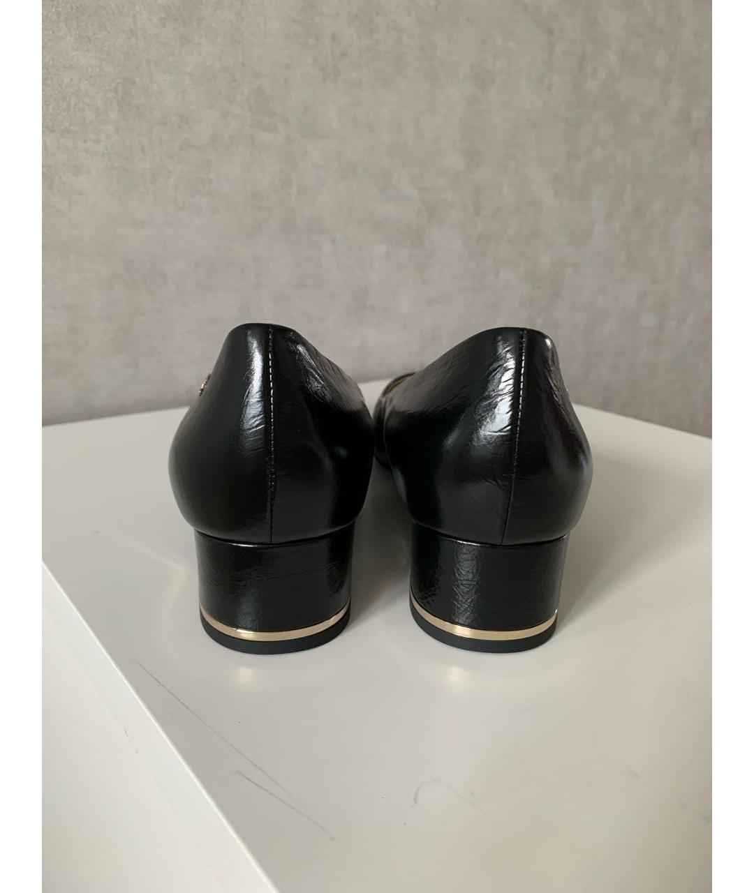 CHANEL Черные кожаные туфли, фото 6