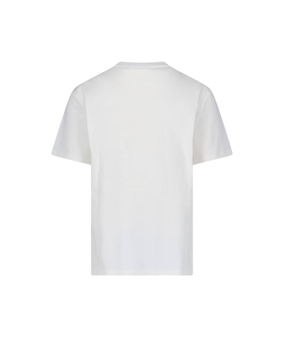 JIL SANDER Белая хлопковая футболка, фото 2
