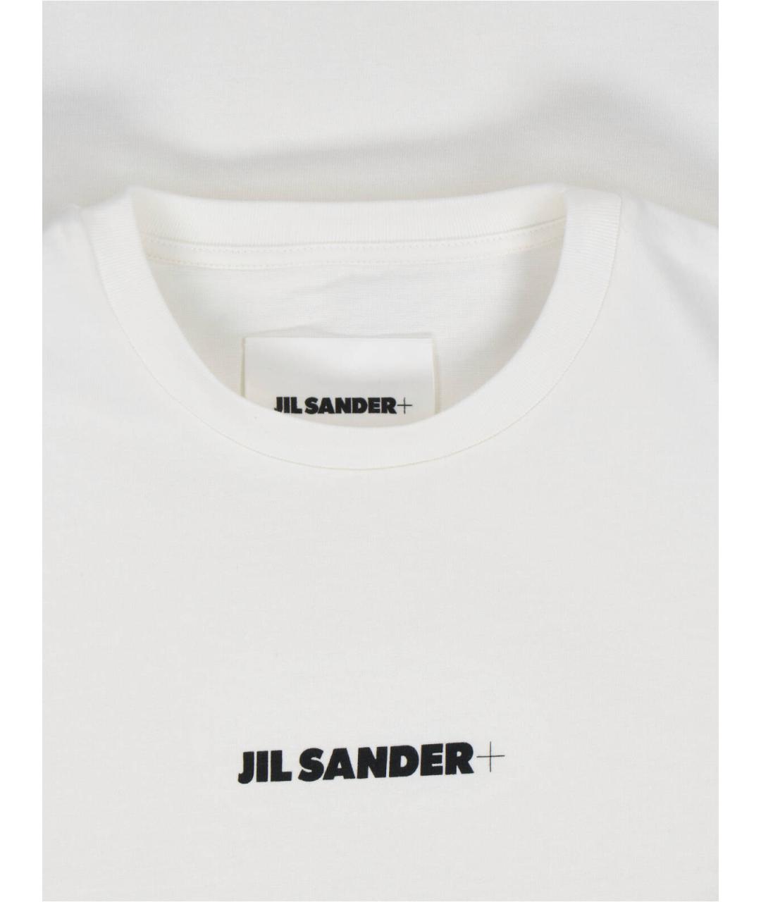 JIL SANDER Белая хлопковая футболка, фото 3