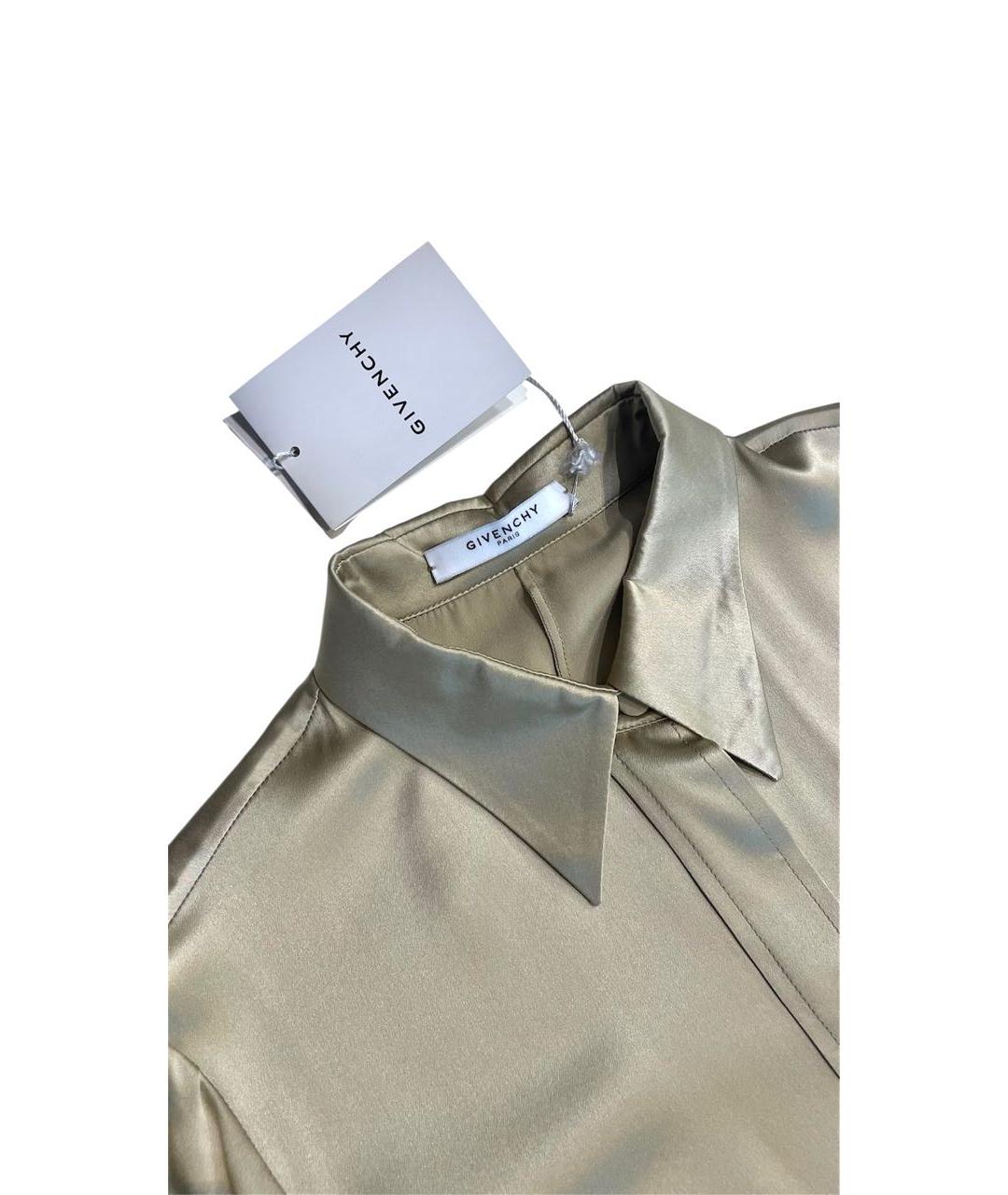 GIVENCHY Золотая шелковая рубашка, фото 4