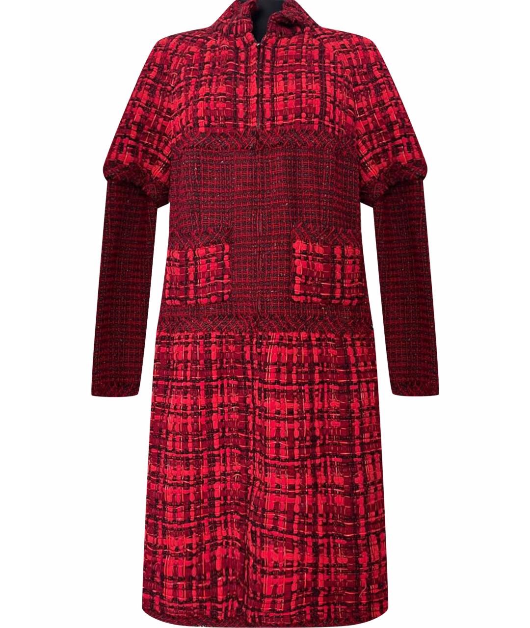 CHANEL Красное хлопковое пальто, фото 1
