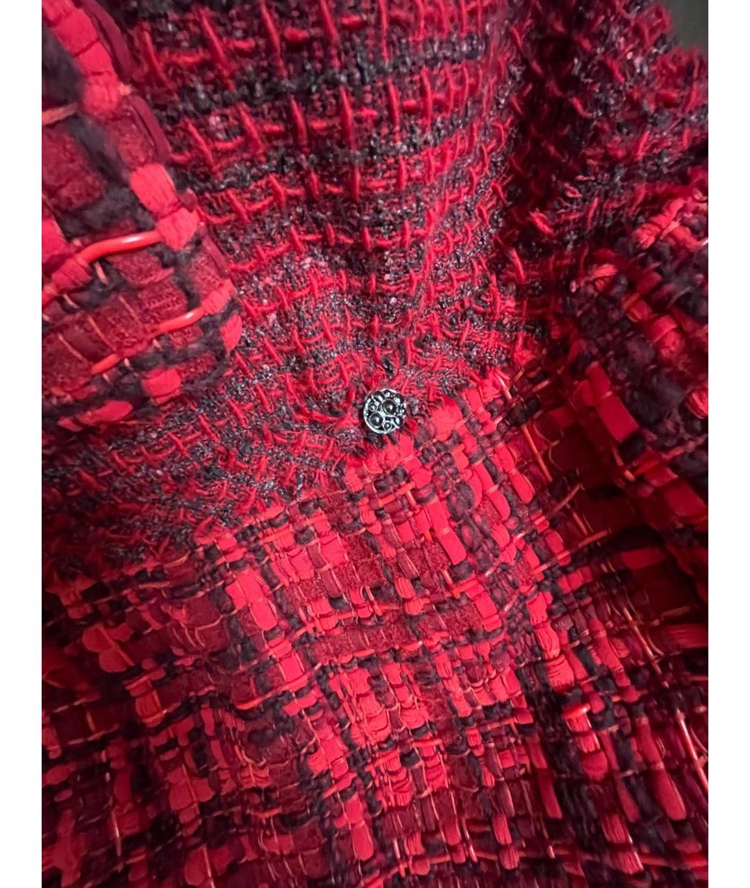 CHANEL Красное хлопковое пальто, фото 4