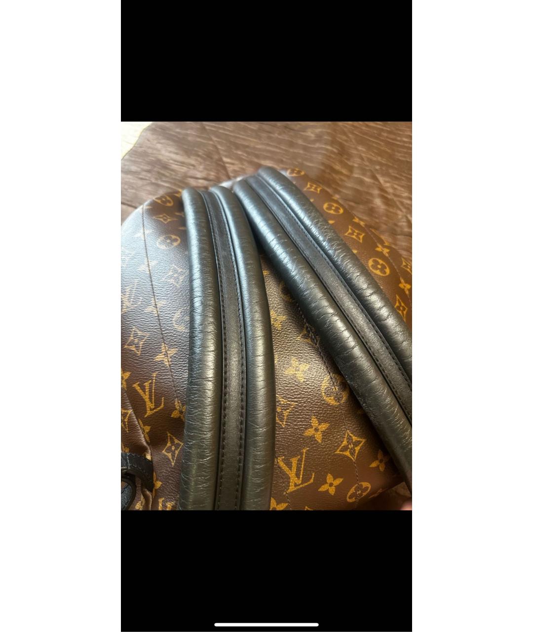 LOUIS VUITTON Коричневый кожаный рюкзак, фото 3