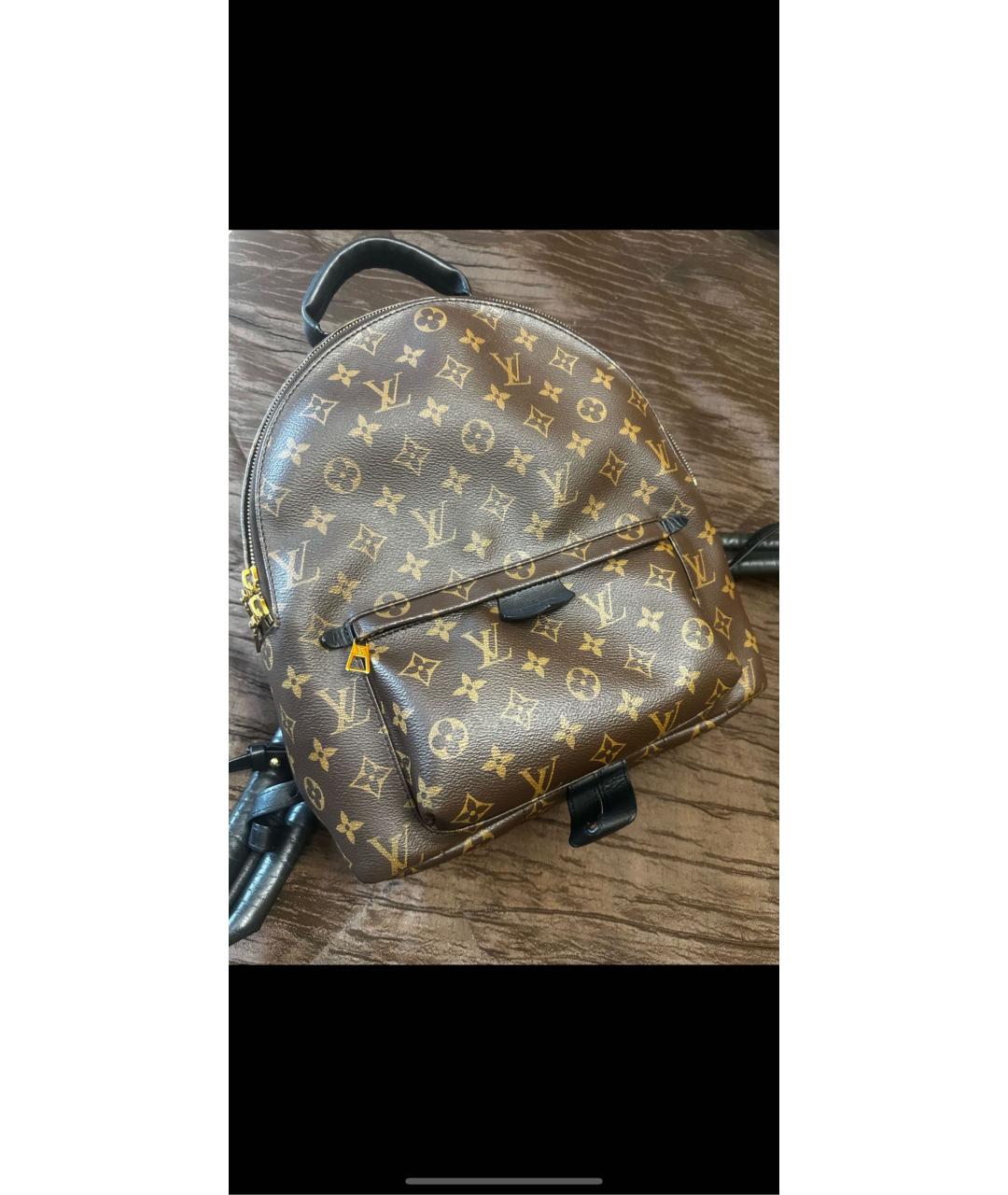LOUIS VUITTON Коричневый кожаный рюкзак, фото 5