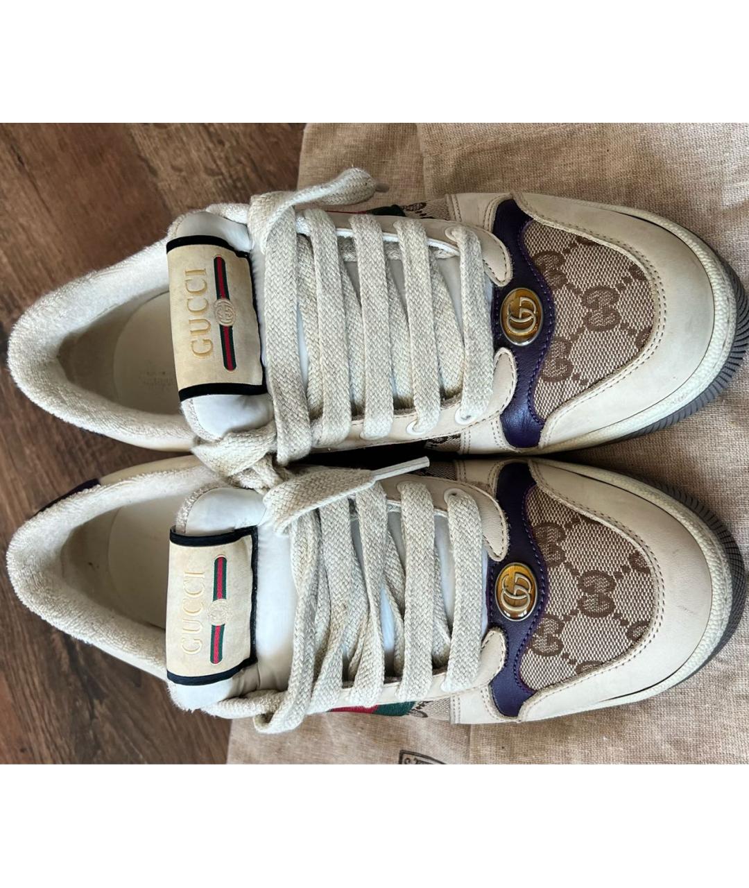 GUCCI Мульти кожаные кроссовки, фото 2