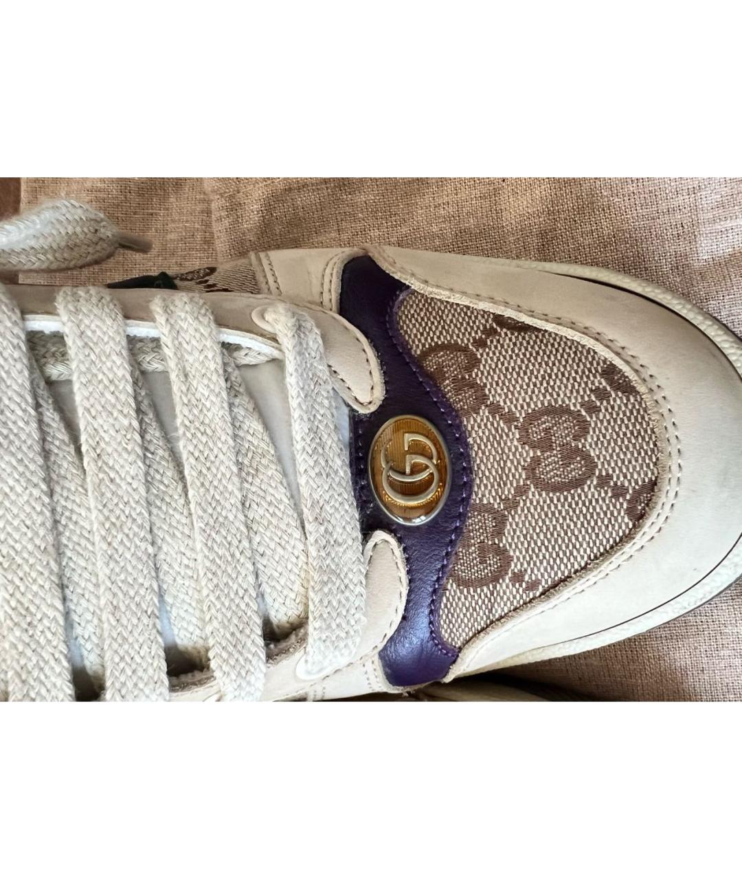 GUCCI Мульти кожаные кроссовки, фото 7