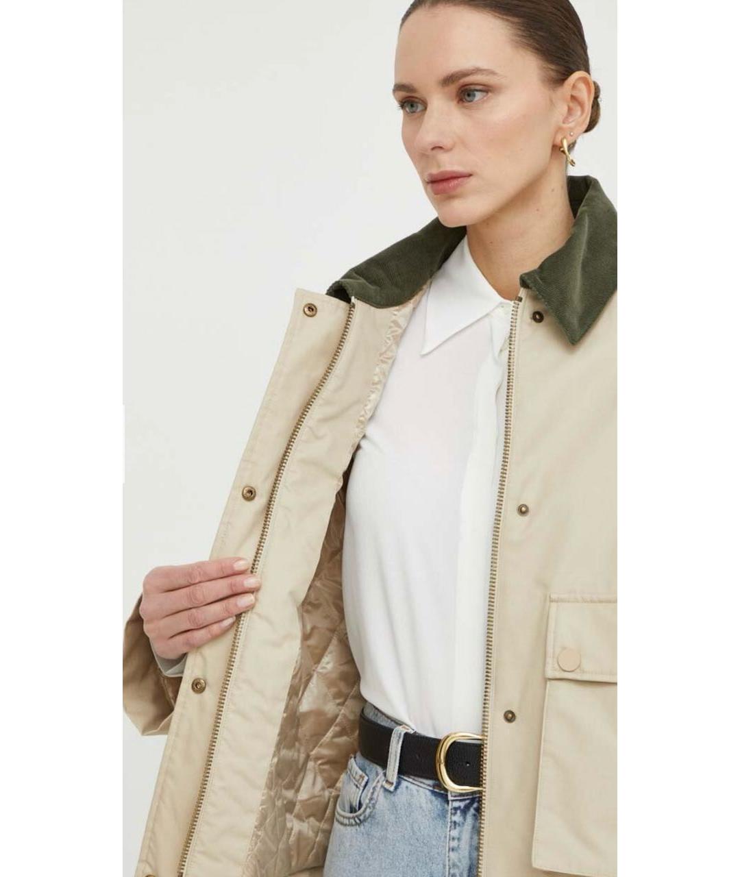 'S MAX MARA Бежевая хлопковая куртка, фото 4