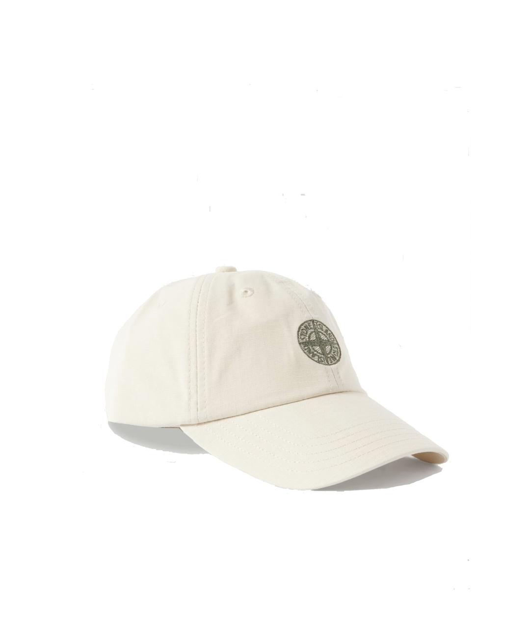 STONE ISLAND Бежевая хлопковая кепка/бейсболка, фото 3