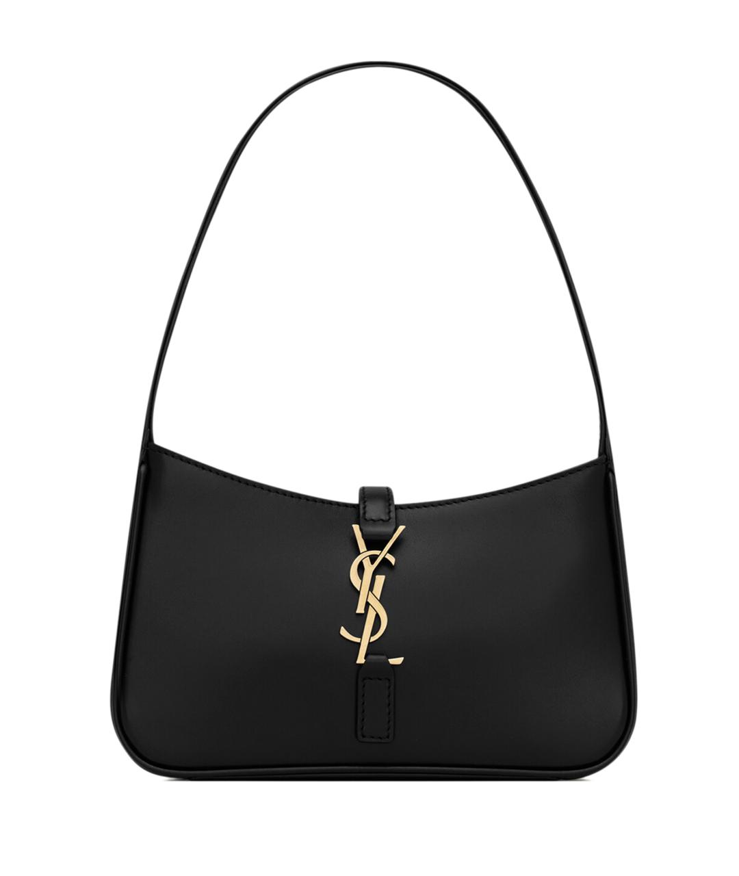 SAINT LAURENT Черная кожаная сумка через плечо, фото 1