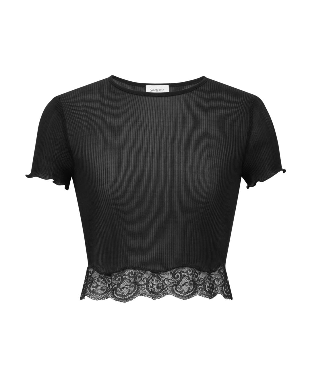 SAINT LAURENT Черная футболка, фото 1