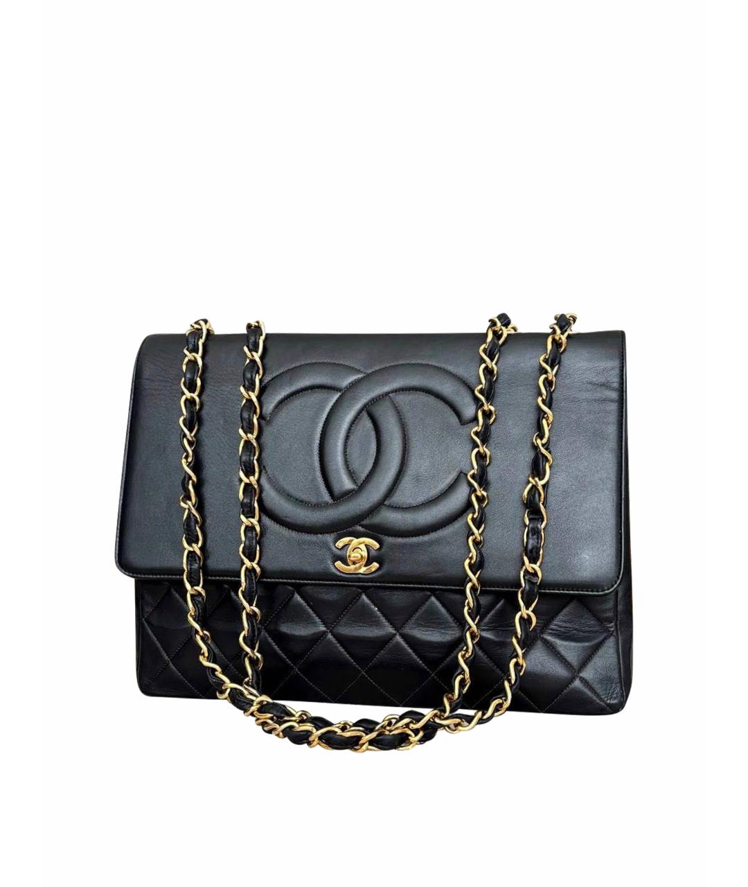 CHANEL Черная кожаная сумка тоут, фото 1
