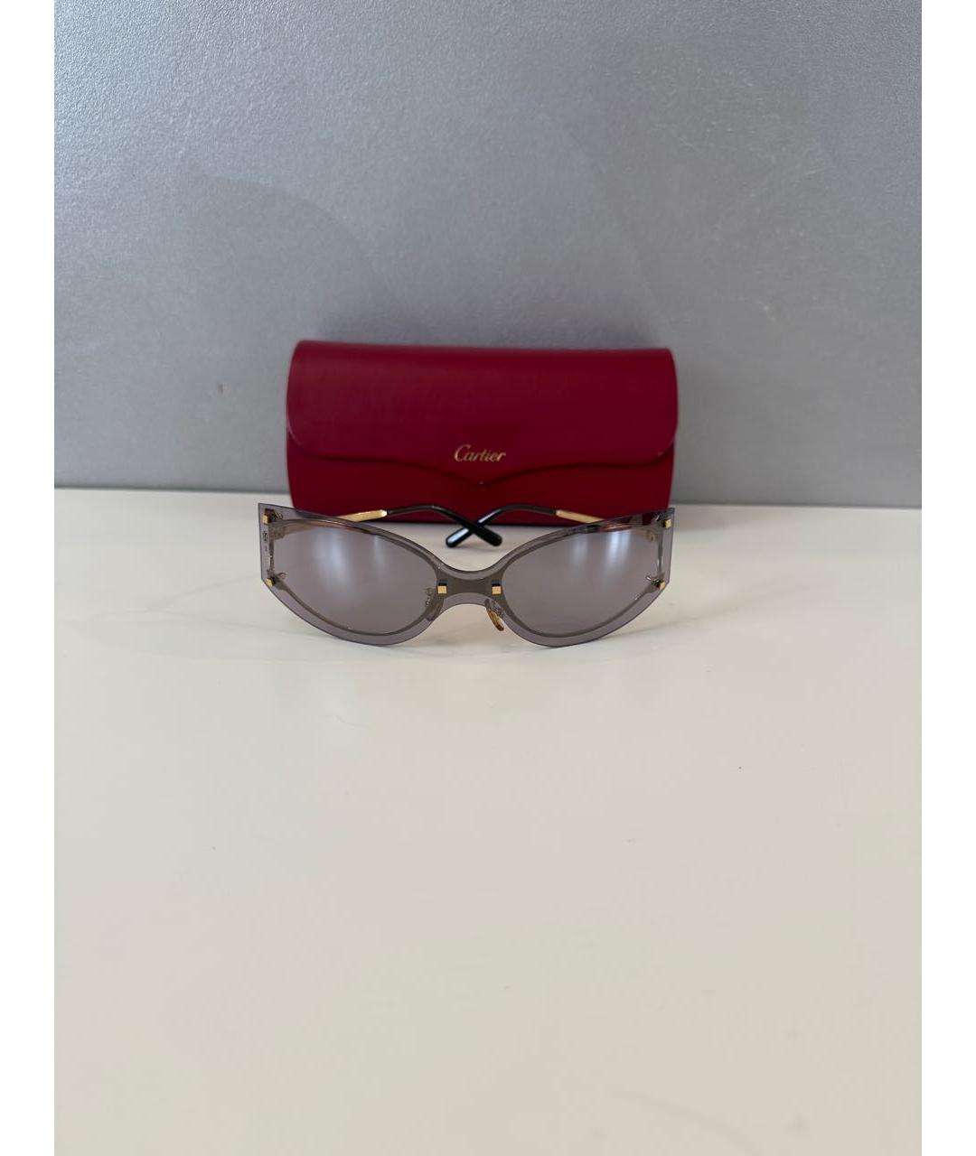 CARTIER Золотые металлические солнцезащитные очки, фото 3