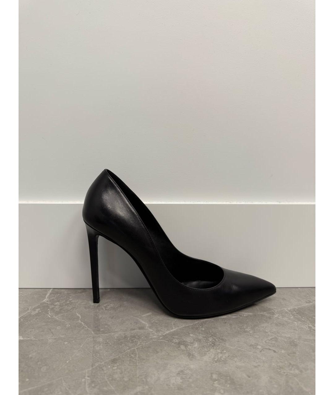 SAINT LAURENT Черные кожаные туфли, фото 9