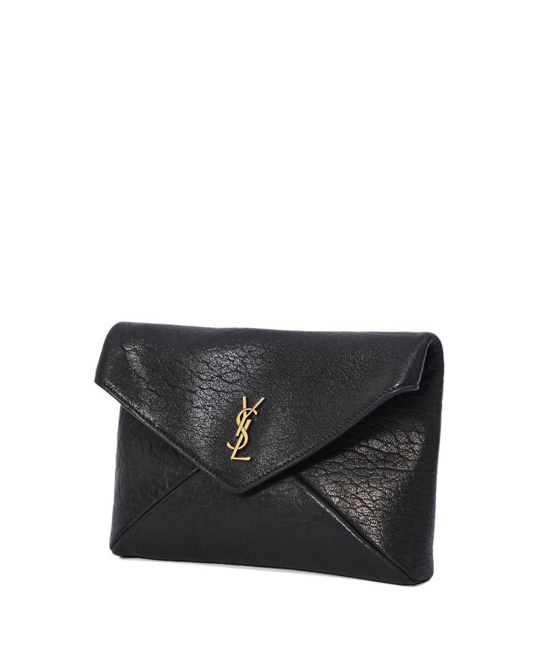 SAINT LAURENT Черная кожаная сумка через плечо, фото 3